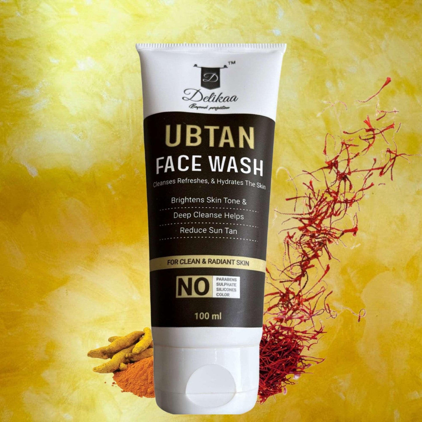 Delikaa Ubtan Face Wash With Turmeric & Neem Extract For Tan Removal And Skin Brightening- 100ml